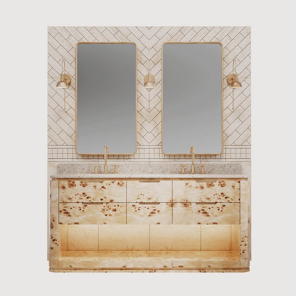 VEGAS > MAZEL, VEGAS - Ahşap-Banyo Lavabo Dolabı NICHED 180 DOUBLE